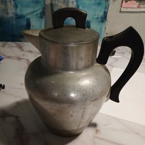 VINTAGE CLUB ALUMINUM  PERSONAL SERVICE‎ PITCHER W/ LID Antique Rare Collectible